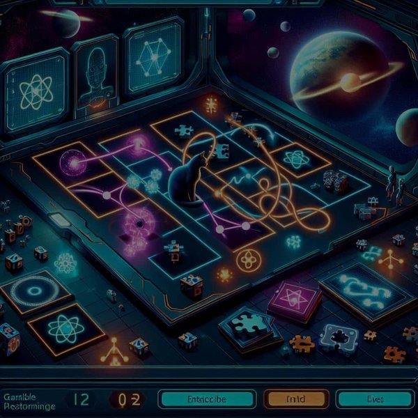 En quoi les principes de la physique quantique pourraient-ils être simplifiés pour créer des énigmes dans un jeu de science-fiction ?